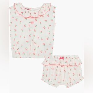 Juicy Couture Ruffle Trim Cherry Matching Set Girls Size 24M